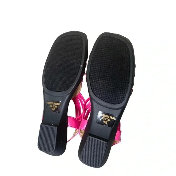 ANGEL STEPS | Patty Fuchsia Slingback Low Wedge Sandal Sizes 8 & 9 - Picture 7 of 7